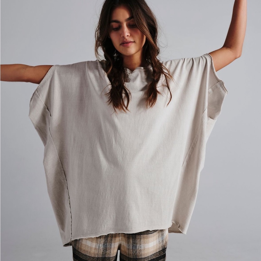 We The Free Beige grey top